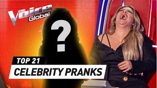 Famous Celebrities PRANK the Coaches on The Voice [upl. by Meredi]