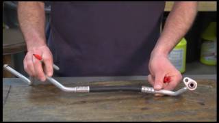 How to Repair an Air Conditioning Hose Assembly Step 1 Orientation of Fittings [upl. by Thurman]