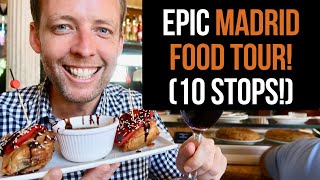 EPIC Madrid Food Tour 10 AMAZING stops [upl. by Hodosh417]