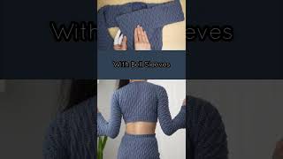 How to Crochet a Bell Sleeve Crop Top in 5 Easy Steps Crochet crochetpattern crochetprojects [upl. by Anerbes608]