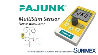 Surimex Pajunk MultiStim Sensor nerve stimulator a guide to nerve mapping [upl. by Nylkcaj]