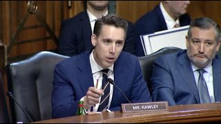 Hawley Exposes Biden Judicial Nominee For Lying About Ties To FarLeft Antisemitic Organization [upl. by Neitsirk911]