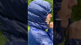 Rainy day in shiny nylon jacket and puffy skirt regenspaziergang allshiny rainwear wasserdicht [upl. by Eniawd]