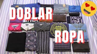 Como DOBLAR ROPA para Ahorrar Espacio 👕👗 Método del bolsillito 21 prendas diferentes 😮 [upl. by Aksoyn]