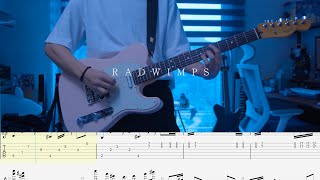 TAB RADWIMPS  「Hyperventilation」  Guitar Tutorial [upl. by Asilehc]