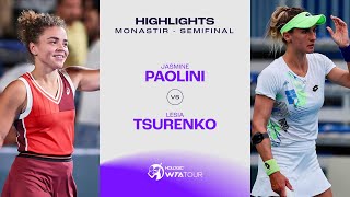 Jasmine Paolini vs Lesia Tsurenko  2023 Monastir Semifinal  WTA Match Highlights [upl. by Ynad]