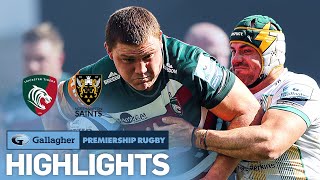 Leicester v Northampton  HIGHLIGHTS  Tough East Midlands Derby  Gallagher Premiership 202021 [upl. by Kroy]