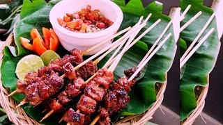 Resep Sate Daging Sapi Bumbu kecap ala Dapur Fio FLo [upl. by Analah]