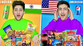 Indian Vs American Snacks Food Challenge [upl. by Bedelia]