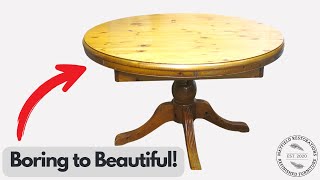 HOW TO MAKEOVER a BORING Pine Dining Table [upl. by Elletnahs309]