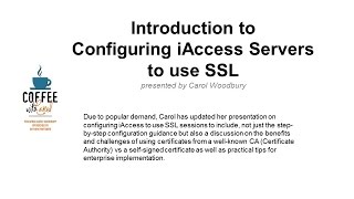 Introduction to Configuring iAccess Servers to use SSL [upl. by Notnilc]