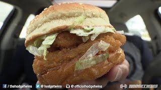 Eating Rallys Deep Sea Double® Fish Sandwich Hodgetwins [upl. by Mathi427]