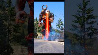 Superman Turns Into Spiderman to Escape The GIANT LAVA TITAN in GTA 5 😱 shorts [upl. by Illene]