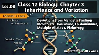 Deviations from Mendels Findings Incomplete Dominance Codominance Multiple Alleles amp Pleiotropy [upl. by Harvison456]