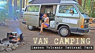 VAN CAMPING in a WESTFALIA 2020  Lassen Volcanic National Park [upl. by Luehrmann38]