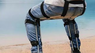 Wearable invisible seat artifact exoskeleton chairless chair chair human wearable chair magic Out [upl. by Llehcar]