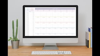 Monthly Calendar Spreadsheet  Google Sheets To Do List Template [upl. by Zwiebel]