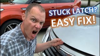 EASY FIX How to open a STUCK HOOD LATCH [upl. by Shellie]