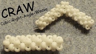 AnleitungTutorial CRAW CubicRightAngleWeave  DIY Perlen RAW CRAW [upl. by Mannes]