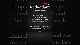 Pronounce REDUNDANT the right way shorts shortsvideo pronunciation english redundant viral [upl. by Ranilopa]