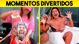 ANUEL AA Y KAROL G  MOMENTOS DIVERTIDOS 2020  Ay Dios Mio [upl. by Moreland717]