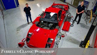 Ferrari F40 Restoration Part 3  MythBusting Carbon Fibre  Tyrrells Classic Workshop [upl. by Evans702]