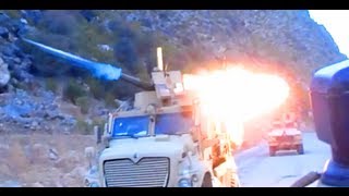 TOW MISSILE AND 50 CAL STRIKE TALIBAN AMBUSH POSITION [upl. by Helbon392]