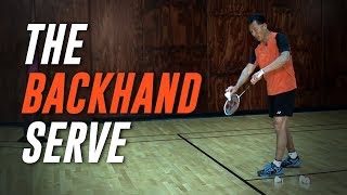 Badminton Tips  The Backhand Serve  Coach Andy Chong [upl. by Aroled408]