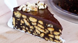 NoBake Chocolate Biscuit Cake Recipe [upl. by Gilbertine210]