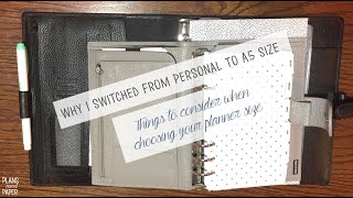 Why I Switched from Personal to A5 Size  Tips for Choosing a Planner Size [upl. by Alliber]