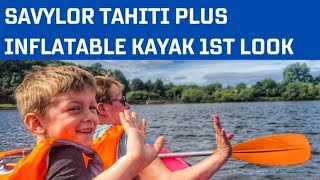 Savylor Tahiti Plus Inflatable Kayak  1st look out on the lake [upl. by Yendis]