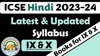 icse 2024 Hindi syllabus 2024 class 9 amp 10  icse hindi 2024 syllabus  icse 2024 syllabus class 10 [upl. by Beach]