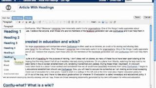 How to use text headings in Atlassians Confluence Wiki  Confluence Training by Adaptavist [upl. by Casabonne216]