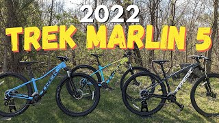 New Trek Marlin Is Here Whats Changed  2022 Trek Marlin 5 Mountain Bike [upl. by Ynnav]