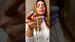 Bracelet Mala quotLotusquot de 108 perles en Amazonite [upl. by Nod239]