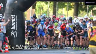 Start der Inliner beim 40 Rhein Ruhr Marathon in Duisburg [upl. by Eityak]