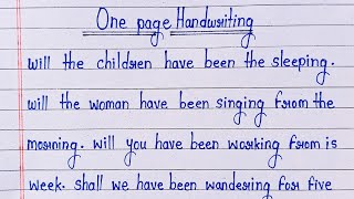 english ki one page handwriting [upl. by Christoper]