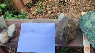 How to test Specific Gravity  stone density  identifying natural whetstones SG testing jade [upl. by Assele]