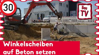 Stahlbeton Winkelscheiben auf Beton setzen Zugschwert Bau [upl. by Zackariah]