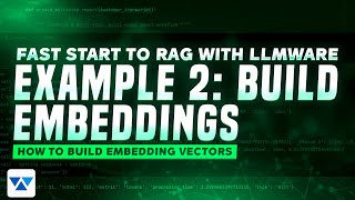 Build Embeddings Ex 2 Fast Start to RAG 2024 [upl. by Sivahc228]