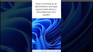 How to Export and Install Windows Drivers howto drivers installation windows driversbackup [upl. by Cchaddie]