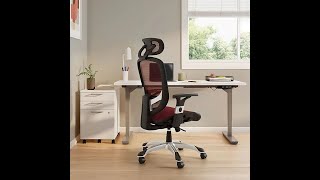 Union amp Scale™ FlexFit™ Hyken Ergonomic Mesh Swivel Task Chair Maroon UN59462 [upl. by Arrimat]