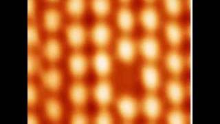 Atoms moving in a germanium surface STM movie [upl. by Kirad627]