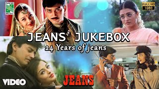 Jeans Video Jukebox  24 Years Of Jeans  AR Rahman  Prashanth  Aishwarya Rai  Vairamuthu [upl. by Hobie654]