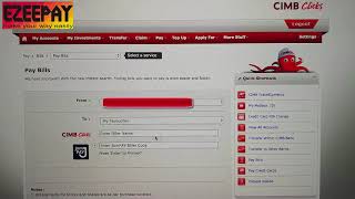 JomPay  CIMB ONLINE EzeePay2u [upl. by Namlas]