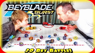 MUST SEE Beyblade Burst 20 Bey Battle Royal on Air Hockey Table Its about to get CRAZY in Here [upl. by Smart]