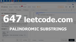 Разбор задачи 647 leetcodecom Palindromic Substrings Решение на C [upl. by Eseilenna374]