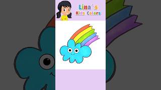 Cute cloud with Rainbows  Kids Song 🌈 Doodle  Coloring for kids [upl. by Oskar]