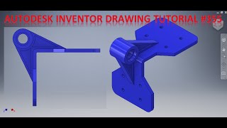 Autodesk Inventor Tutorial for Beginners 355  Inventor 3d Drawing tutorial  Cad Practice 3d [upl. by Valaria99]