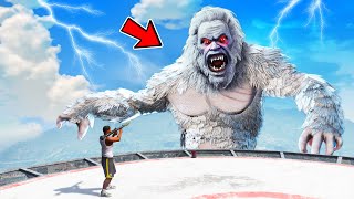 GIANT SNOW YETI Attacked LOGGY  GTA 5 [upl. by Araldo]